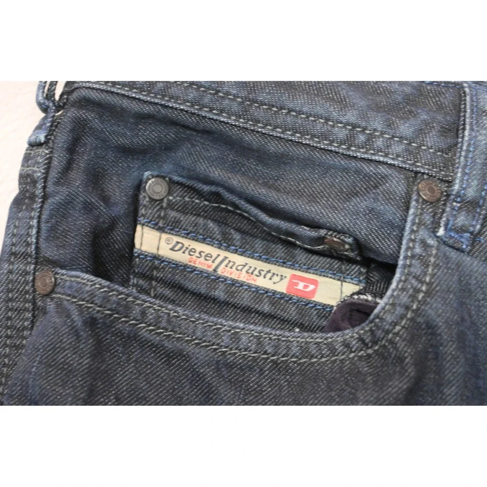 Diesel Zatiny Jeans Mens 32x28 Blue Regular Bootcut Dark Wash 0088Z Excellent